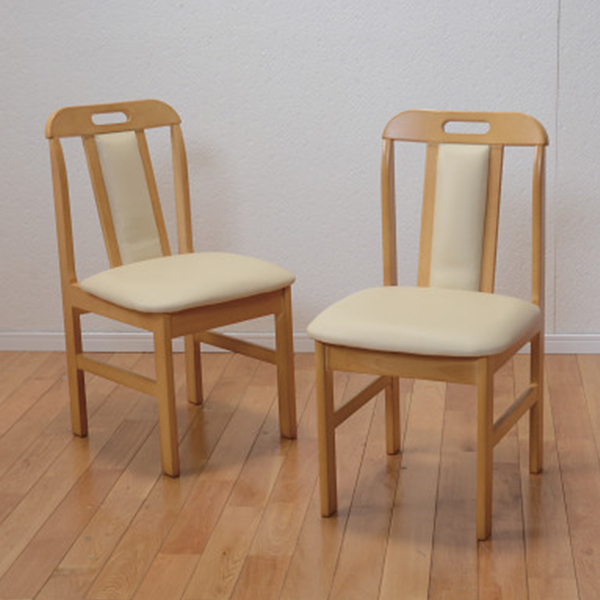 ダイニングチェア２脚組　ナチュラル