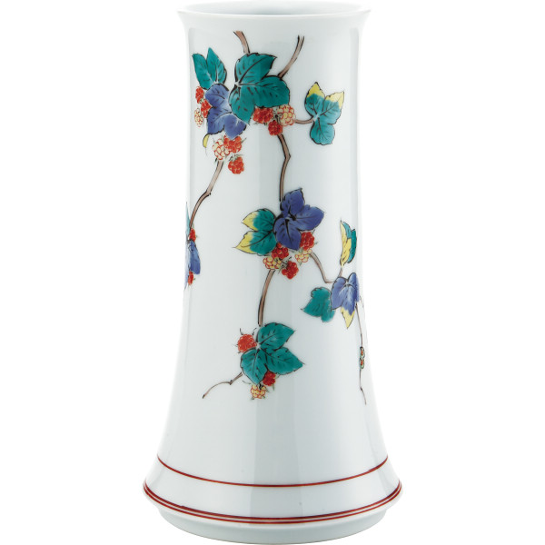 有田焼　福丈窯　ぶどう絵　花瓶