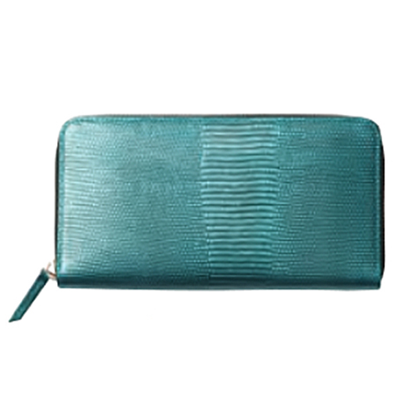ラウンドファスナー長財布　グリーン