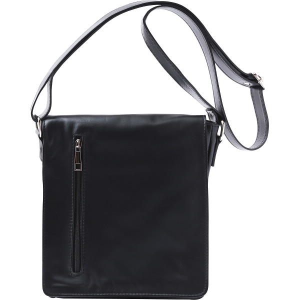 アントネッロマージ　イタリア製ラムレザーショルダーバッグ　ブラック
