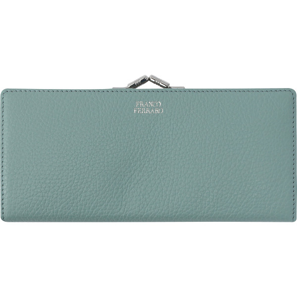 フランコフェラーロ　日本製口金長財布　　ブルー