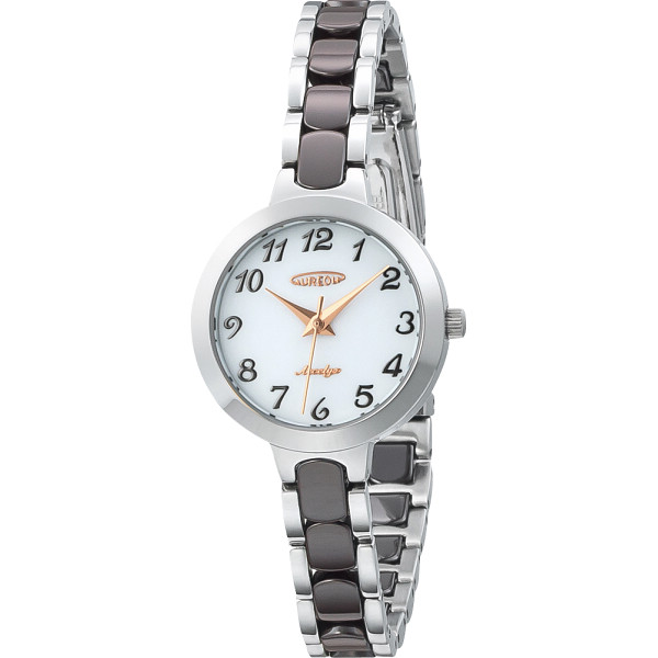 オレオール　セラミックバンド　レディースウォッチ　ブラウン