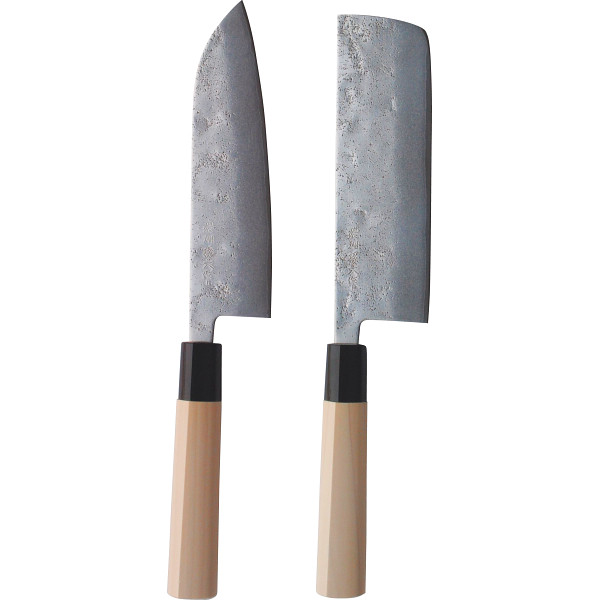 濃州孫六作　梨地和包丁２本セット