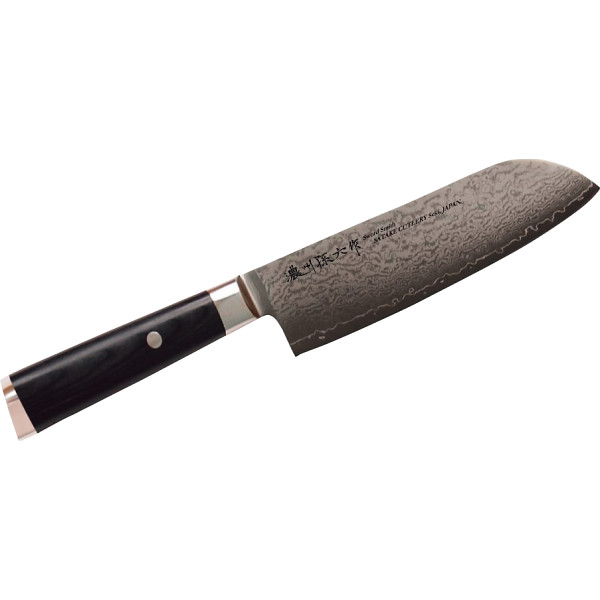濃州孫六作　ダマスカス三徳包丁