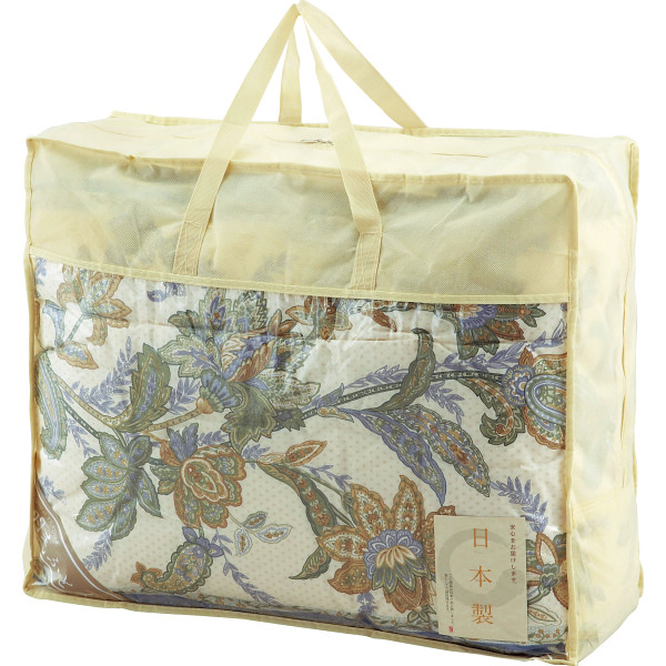 ダウン８５％入　羽毛肌掛けふとん　　ブルー