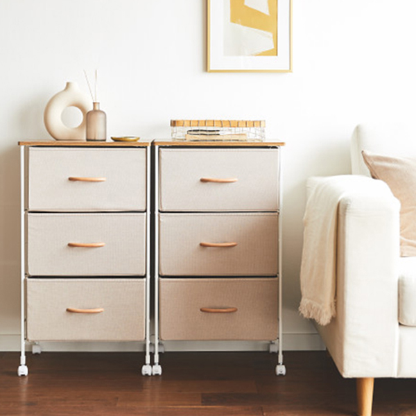 ファブリックチェスト３段２個組