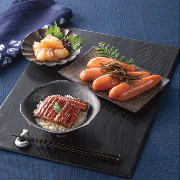 魚三楼　うなぎ蒲焼と鯛漬けと辛子明太子セット