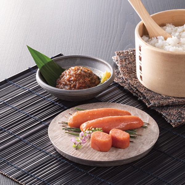 北海道産助惣鱈の卵使用　博多辛子明太子柚子風味と昆布明太