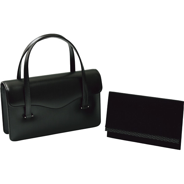 良品工房　日本製牛革フォーマル袱紗付　クロ