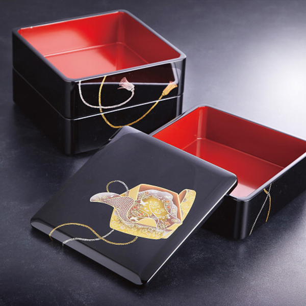 紀州塗　蔵　三段重箱　黒