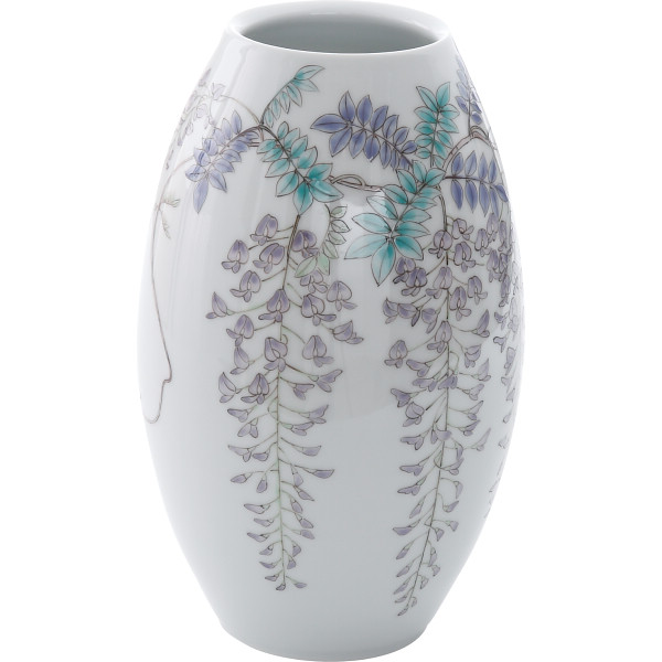 有田焼　福丈窯　藤絵　花瓶