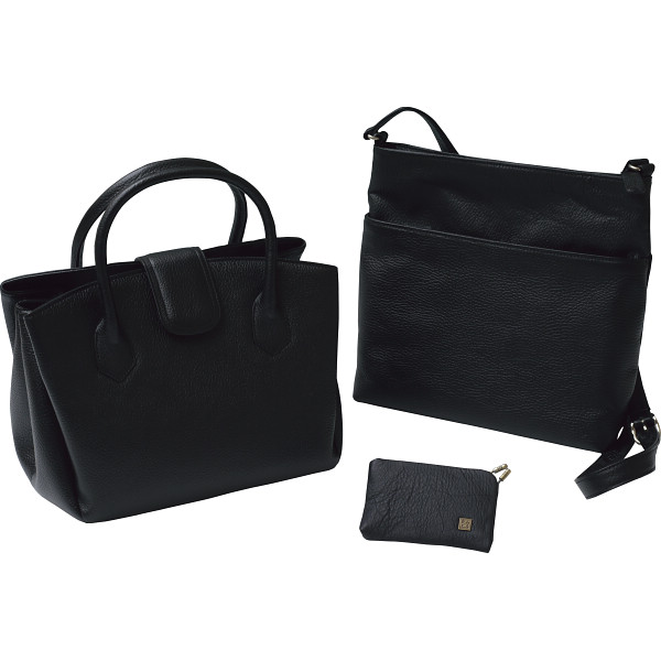 良品工房　日本製牛革婦人バッグ３点セット