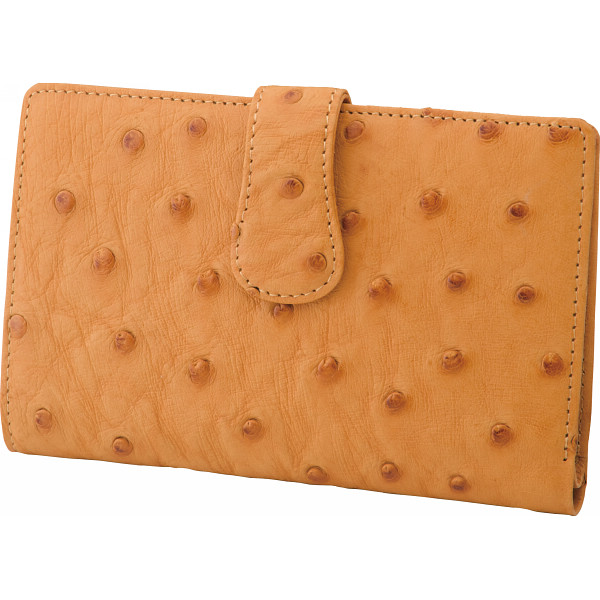 オーストリッチ横長財布　イエロー