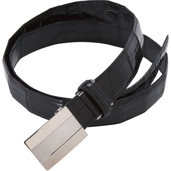 ファゴット　クロコダイルベルト　ブラック