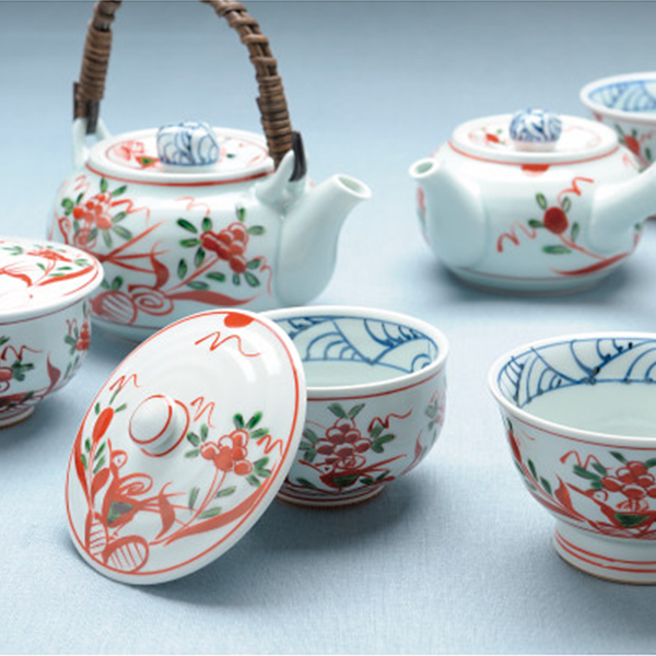 波佐見焼　古伊万里写し絵　来客茶器揃