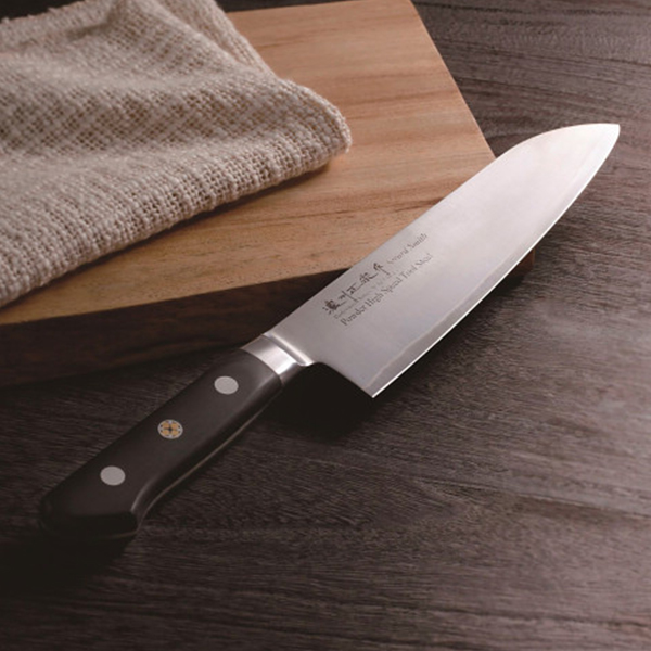 濃州正宗作　粉末ハイス鋼割込三徳包丁