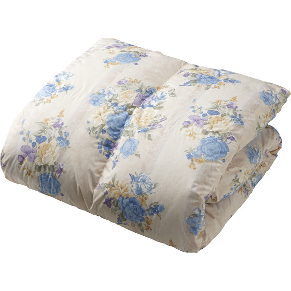 西川　羽毛掛けふとん　サックス