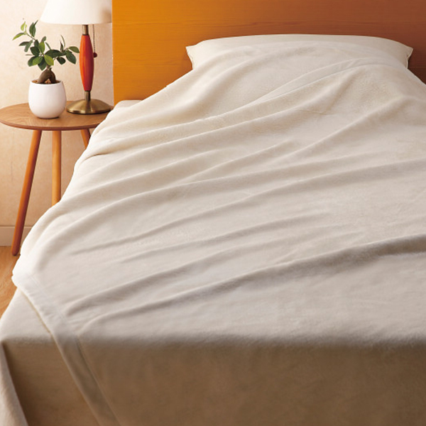 西川　シルク・コットンリバーシブル毛布（毛羽部分）２枚セット