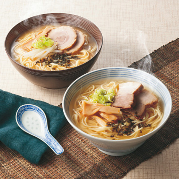 あごだし醤油＆岩塩ラーメンセット（９食　磯紫菜付）