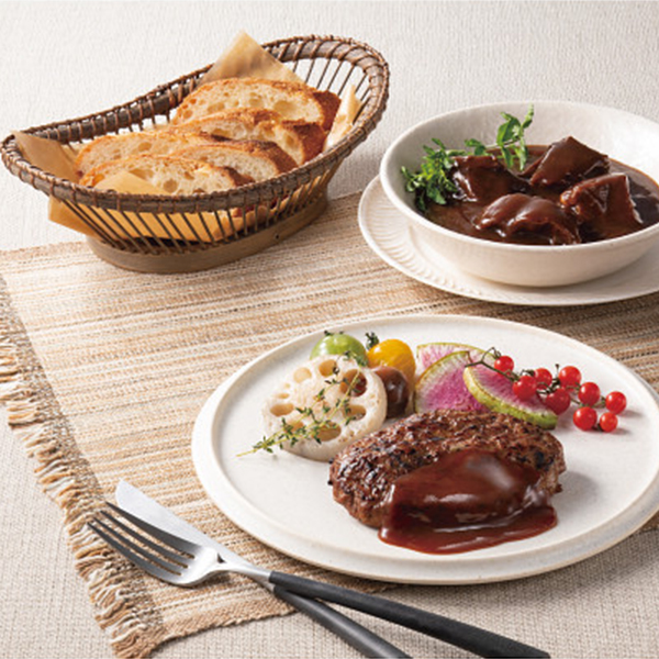 ローストビーフの店鎌倉山　ハンバーグ・ビーフシチューセット