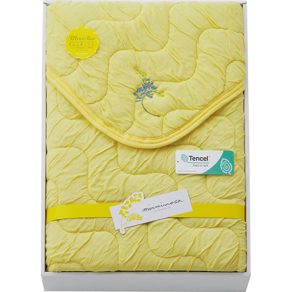 ミアミモザ　もこふあニット敷パット　クリーム