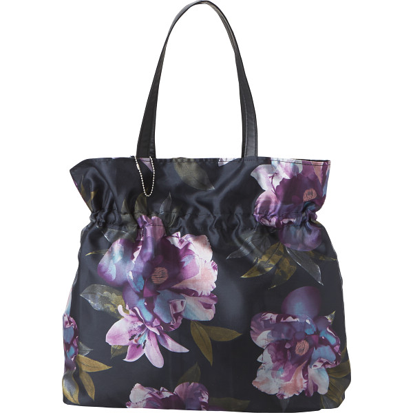 日本製オーガンジーシャーリングトート　ブラック