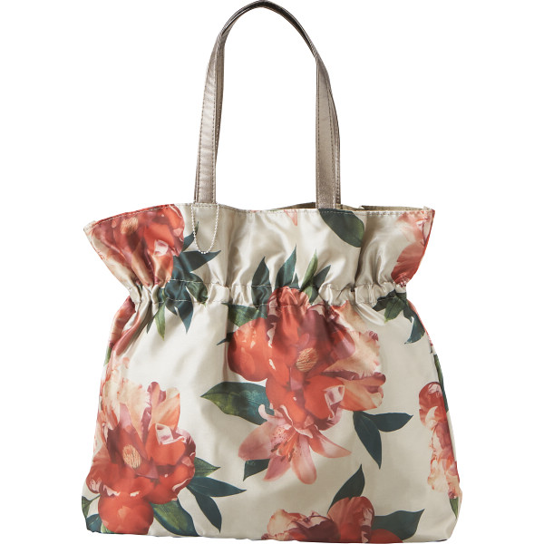 日本製オーガンジーシャーリングトート　ベージュ