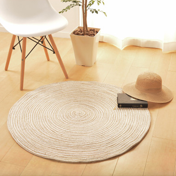 コットンブレイドラグ　ベージュ