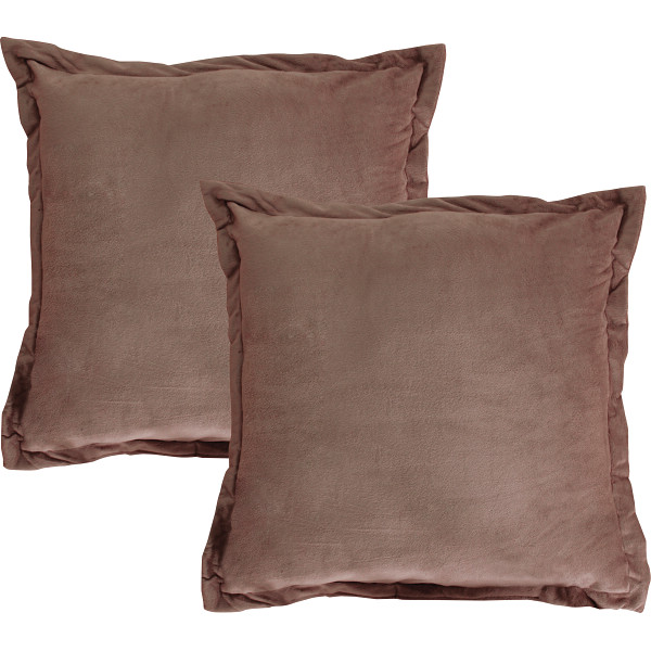 ジャンボクッション２個セット　ブラウン