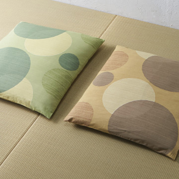 座布団カバー１０枚セット（丸重ね）　ブラウン