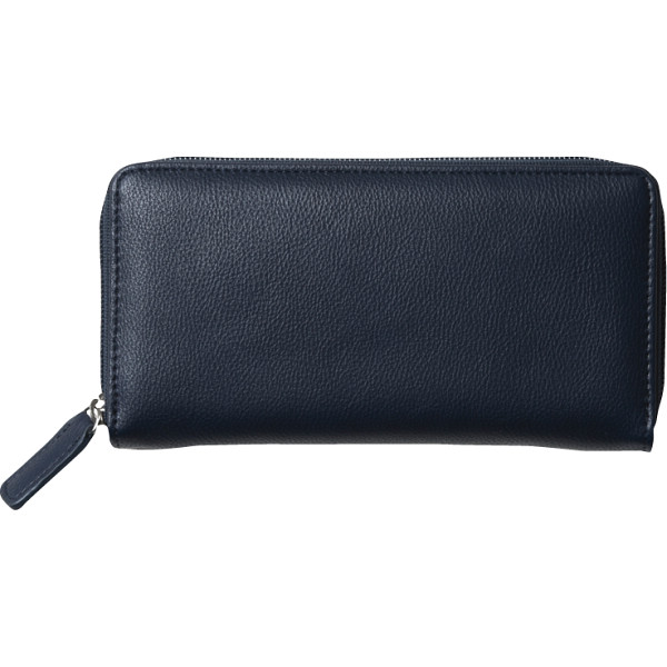イルムス　ラウンドファスナー長財布　ネイビー