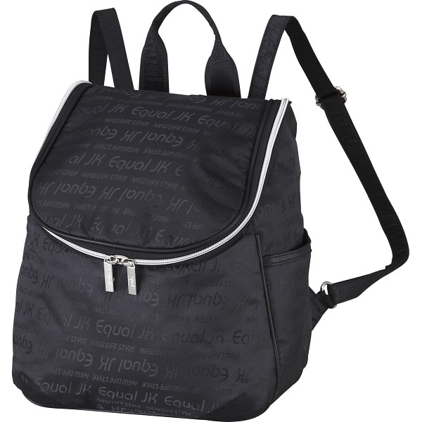 ジュンコ　コシノ　イコール　ジャカード軽量リュック　ブラック