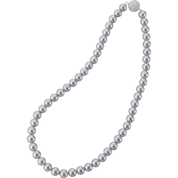 セ・ルーアン　貝パールネックレス　グレー