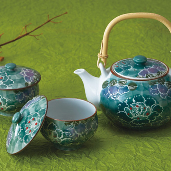波佐見焼　彩牡丹　番茶器揃