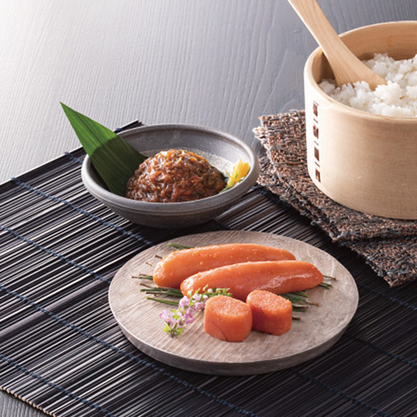 北海道産たらこ使用　博多辛子明太子柚子風味と昆布明太セット