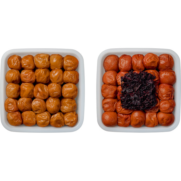 紀州南高梅　はちみつ入り梅干・しそ風味梅干セット（各６００ｇ）