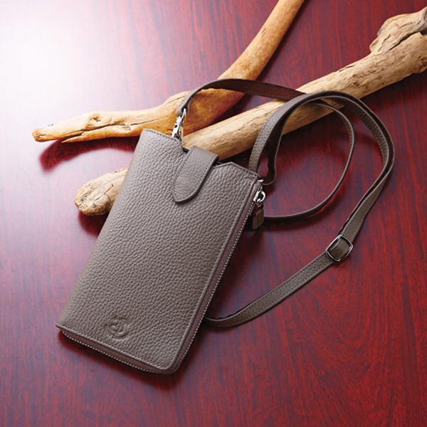 サニータンナリー　イタリアンレザースマホショルダー　オーク