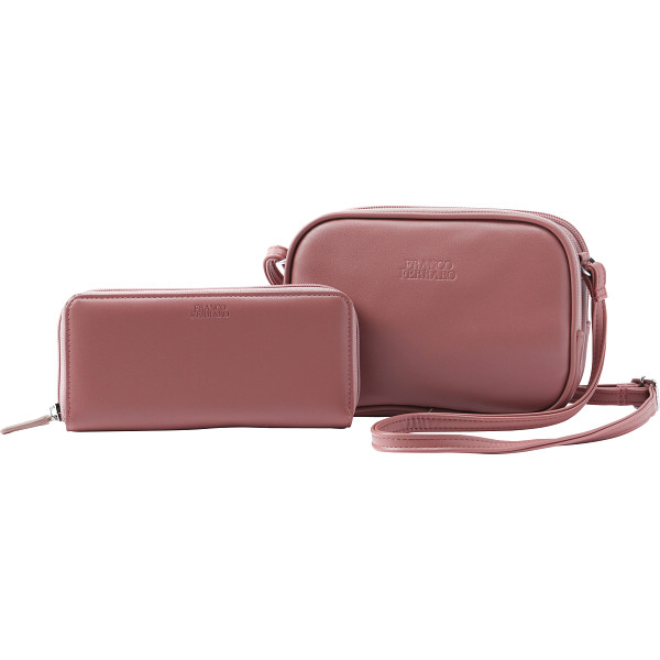 フランコフェラーロ　ショルダーバッグ・長財布セット　ピンク