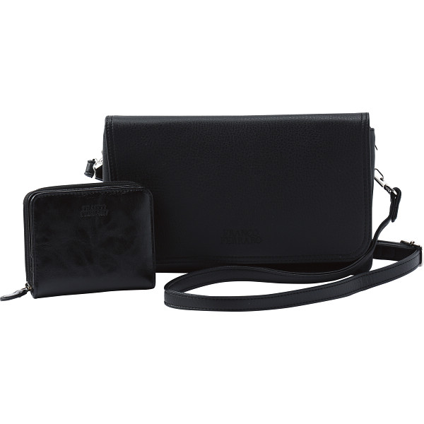 フランコフェラーロ　ショルダーバッグ・折財布セット　ブラック