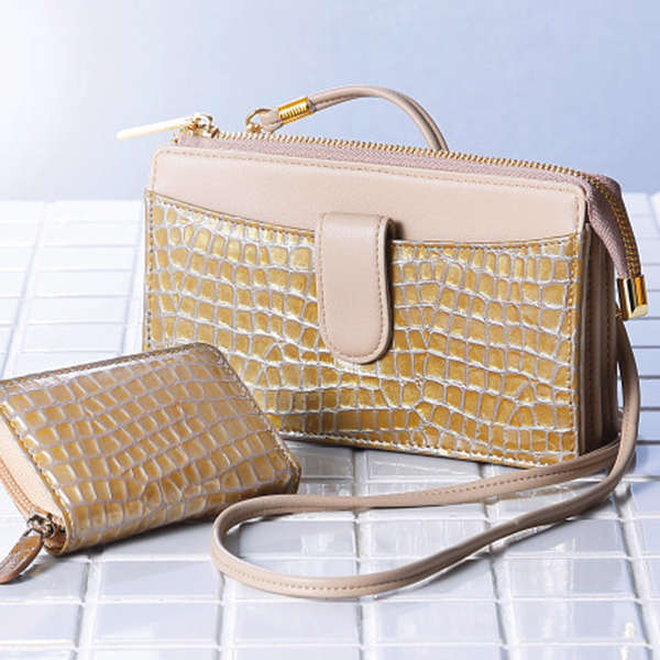 マデーラ　お財布ショルダーバッグ・カードケースセット　ベージュ