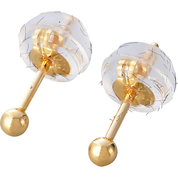１８金丸玉２ｍｍボールピアス　２ｍｍ丸玉１８金イエローゴールド