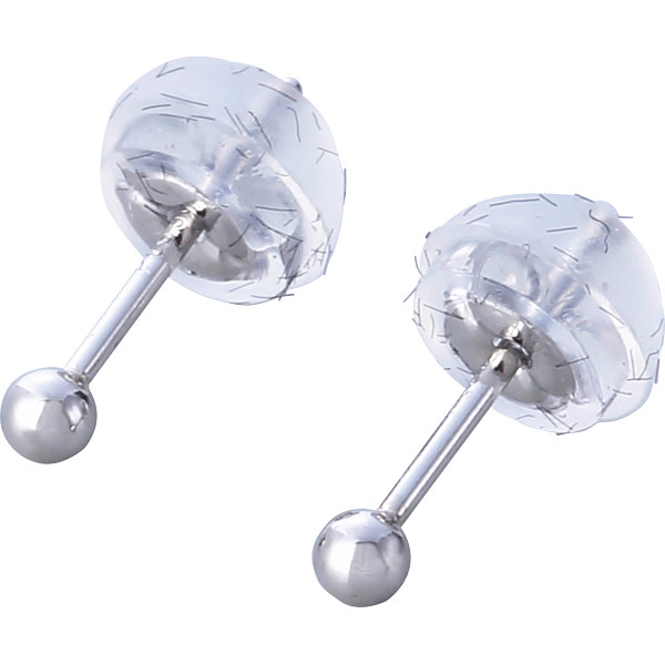 プラチナ丸珠２ｍｍボールピアス　２ｍｍ丸玉プラチナ９００