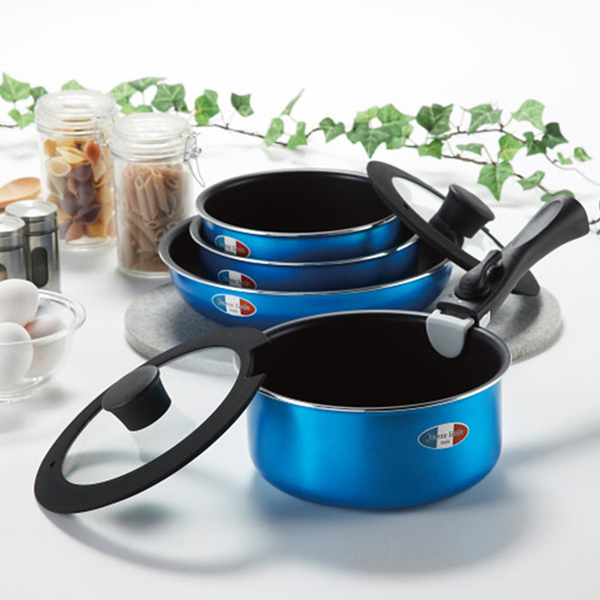 ジャンヌ・エコール　着脱ハンドル鍋４点セット