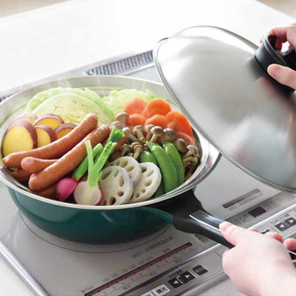 ベルフィーナプレミアム　深型（２４ｃｍ）蒸し器セット