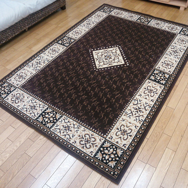 エジプト製ウィルトンラグ（ＲⅡ）　ブラウン