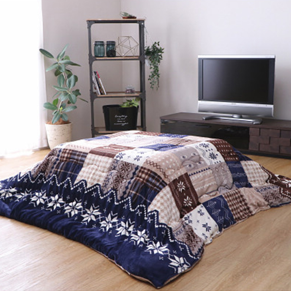 はっ水加工こたつ掛ふとん　ネイビー