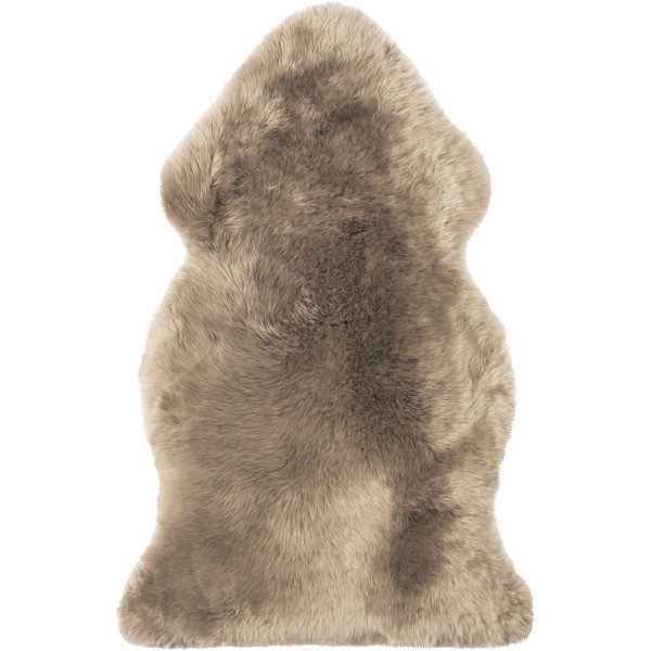 洗えるムートン長毛ラグ　グレージュ