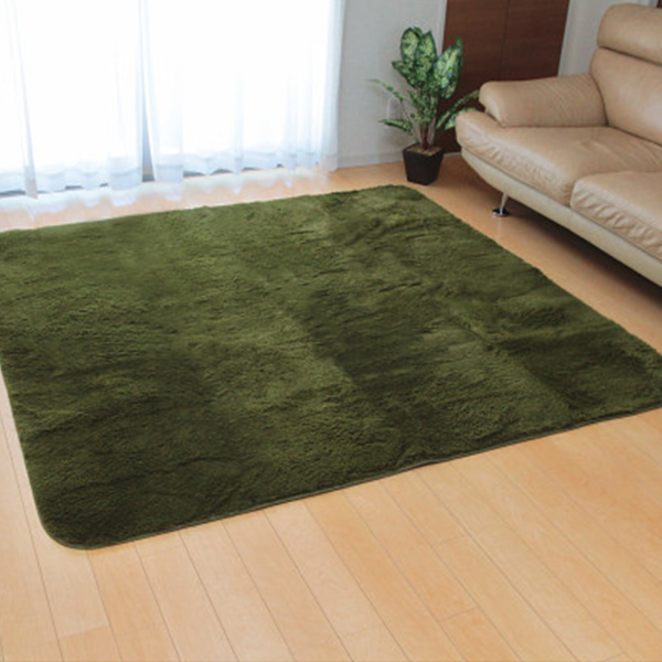 洗えるフィラメントラグ　グリーン