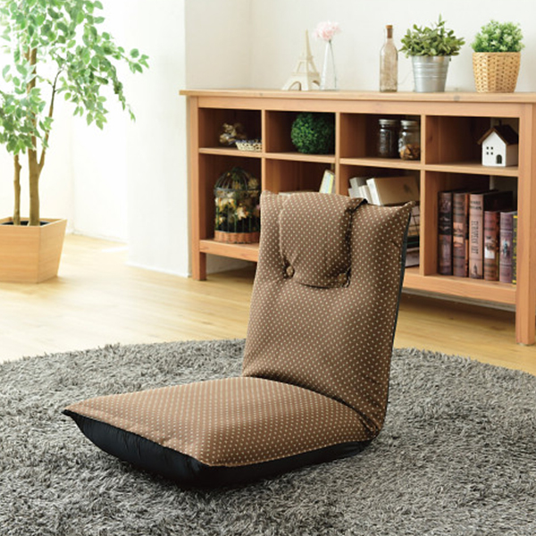 低反発折りたたみ座椅子　ほうじ茶ブラウン