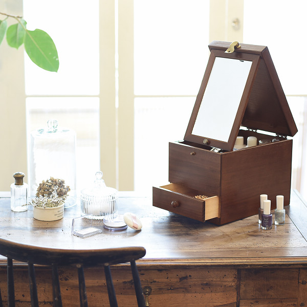木製コスメティックボックス